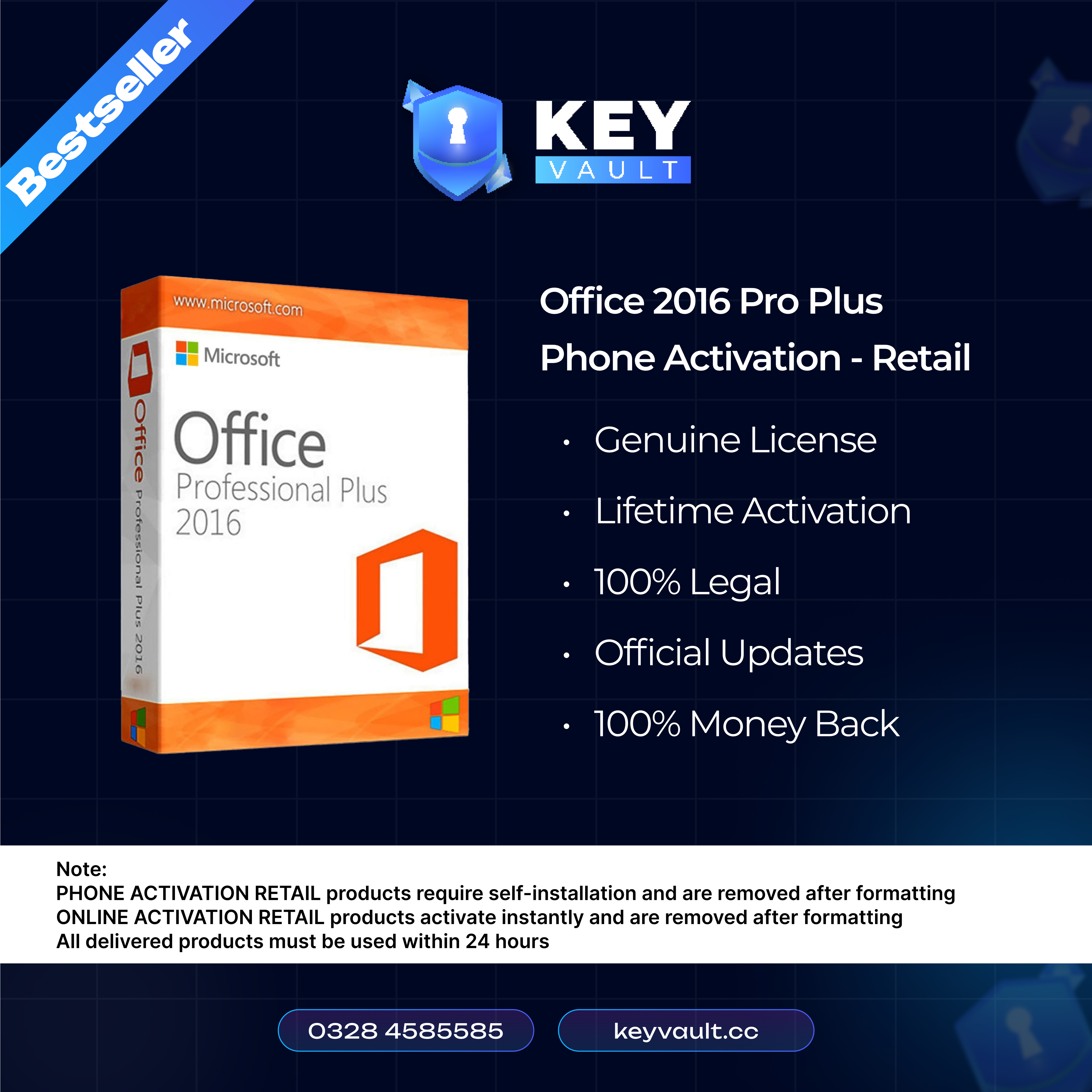 Office 2016 Pro Plus (Retail Phone Activation)