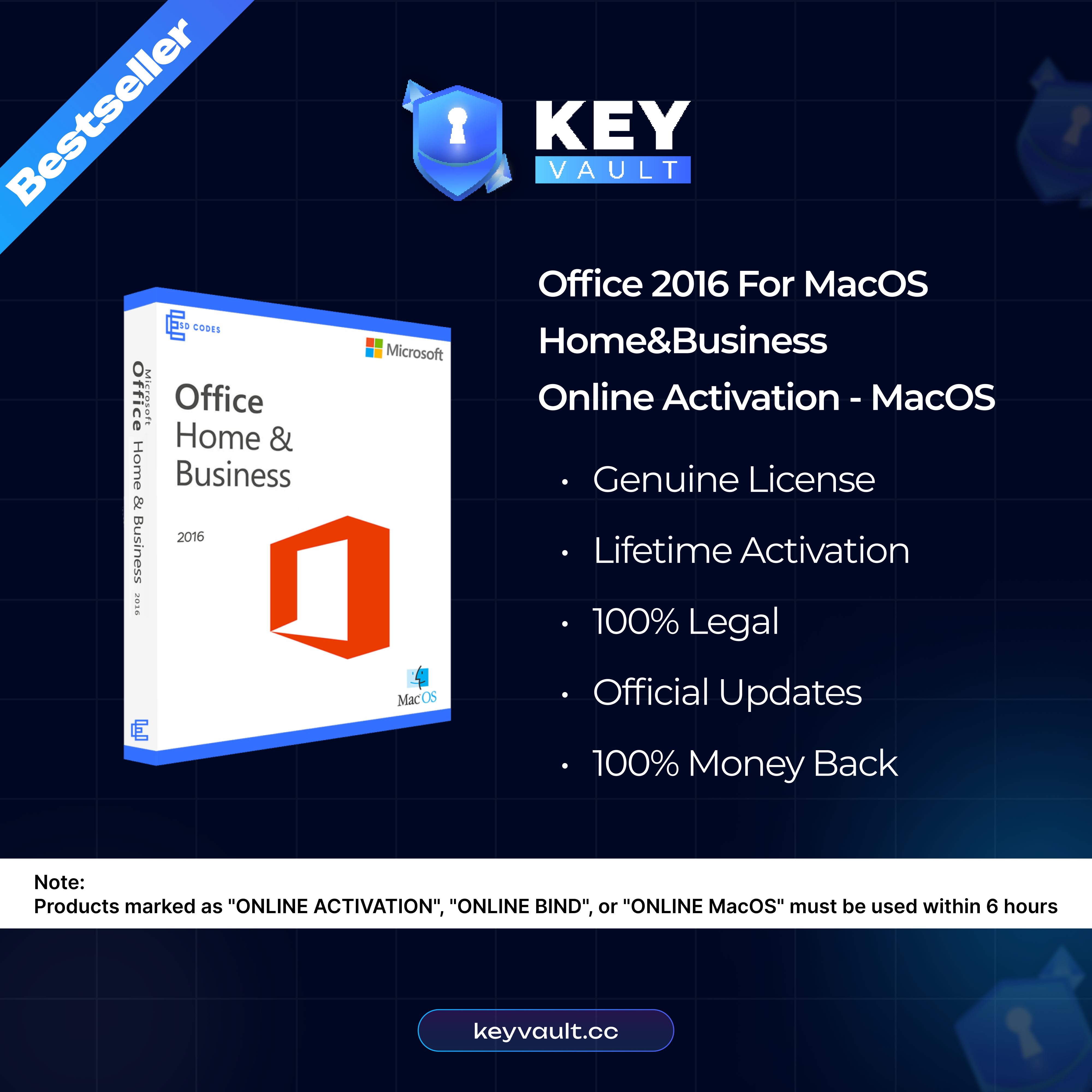 Office 2016 for MacOS (Online Home & Business)