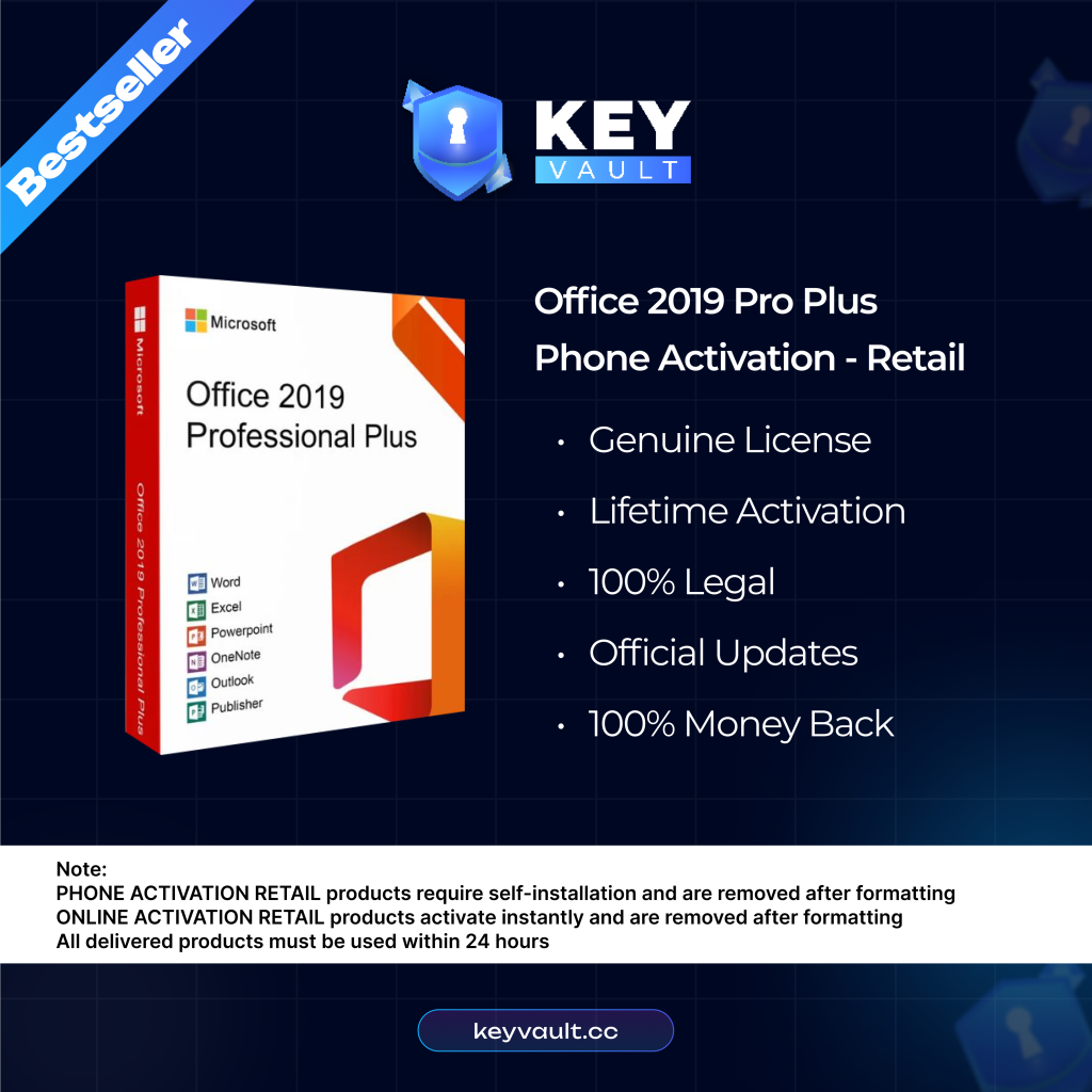 Office 2019 Pro Plus (Retail Phone Activation)