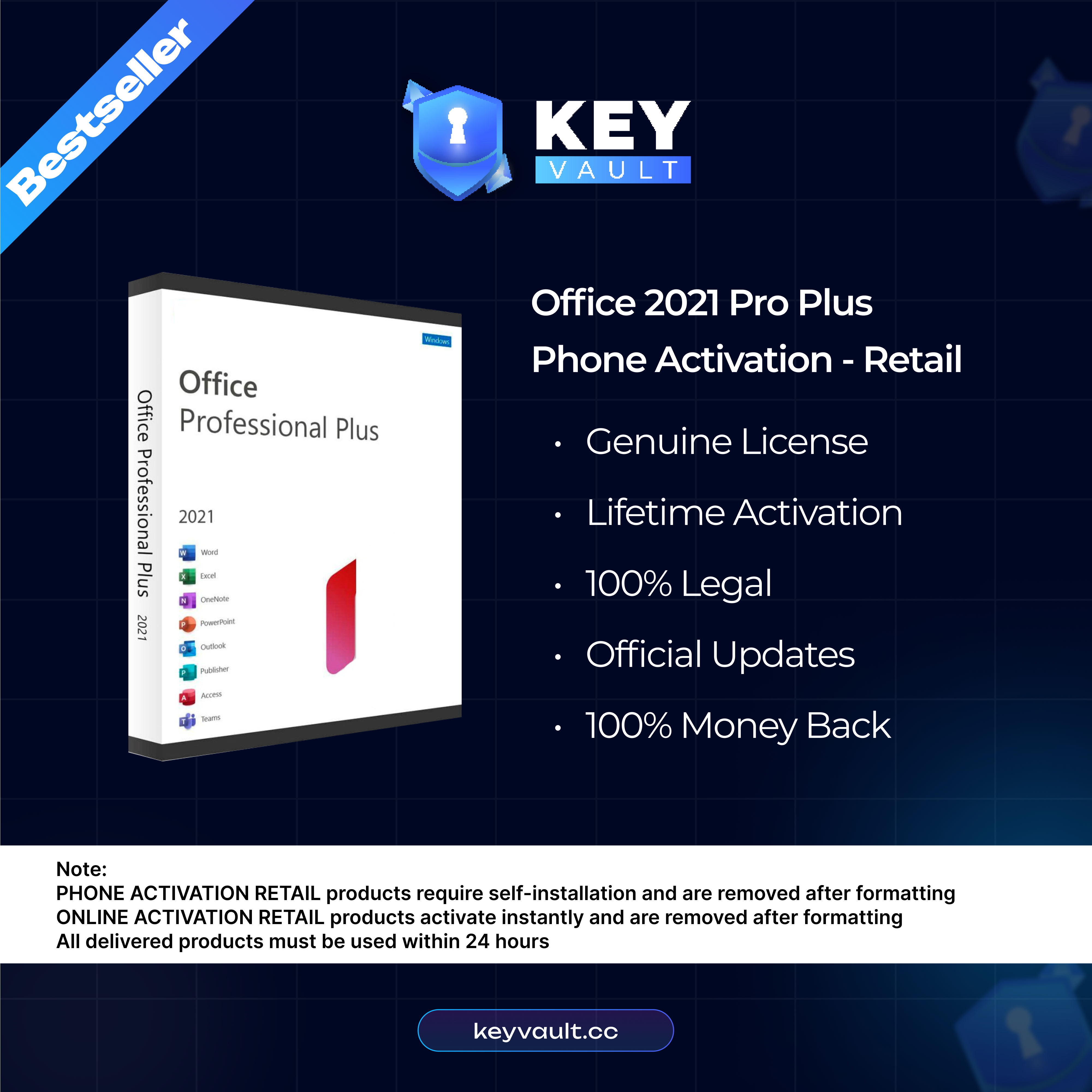 Office 2021 Pro Plus (Retail Phone Activation)